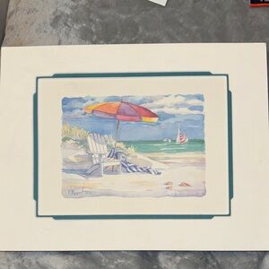 Paul Brent watercolor print -bought many years ago good condition